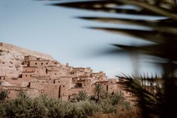 The medieval city of ait benhaddou in the middle of the moroccan desert