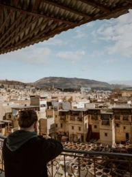 Remo at the sidi moussa tannery