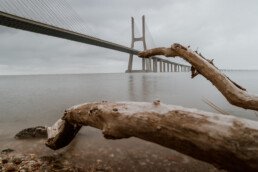 ponte vasco da gama on a cloudy day