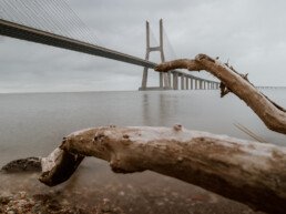 ponte vasco da gama on a cloudy day