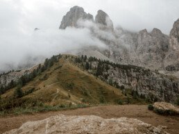 passo gardena in the dolomites